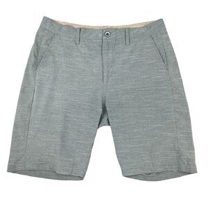 Devereux Shorts Mens 32 Cruiser Hybrid Cloudy Blue Stretch Chino Flat Front Golf